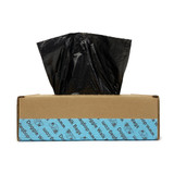 Black dog waste bag roll with 250 bags per roll