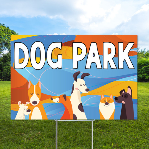 Lawn Signs: Dog Park Abstract Dogs
