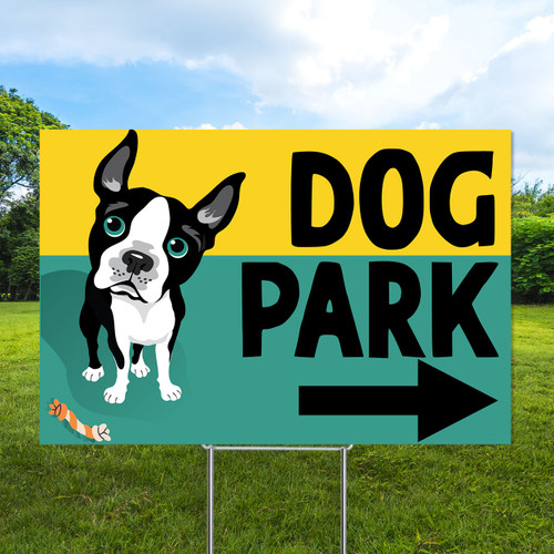Lawn Signs: Dog Park Dual Color Dogs