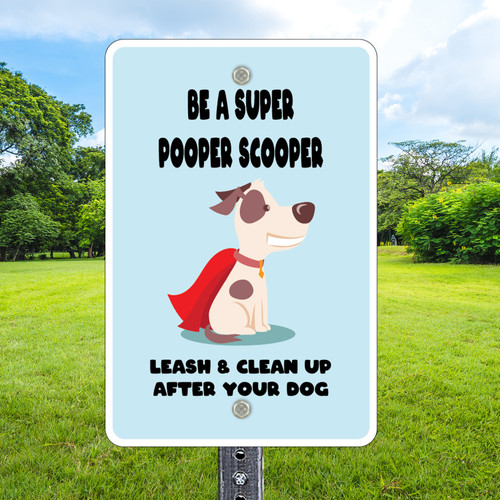 12"x 18" Aluminum Sign: Super Scooper