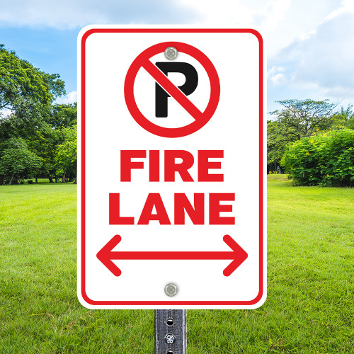 12"x 18" Aluminum Sign: No Parking Fire Lane