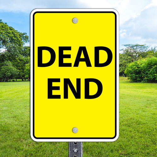 12"x 18" Aluminum Sign: Dead End