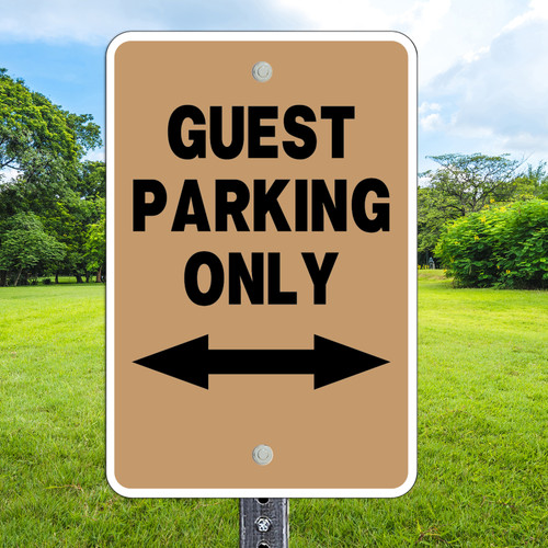 12"x 18" Aluminum Sign: Guest Parking