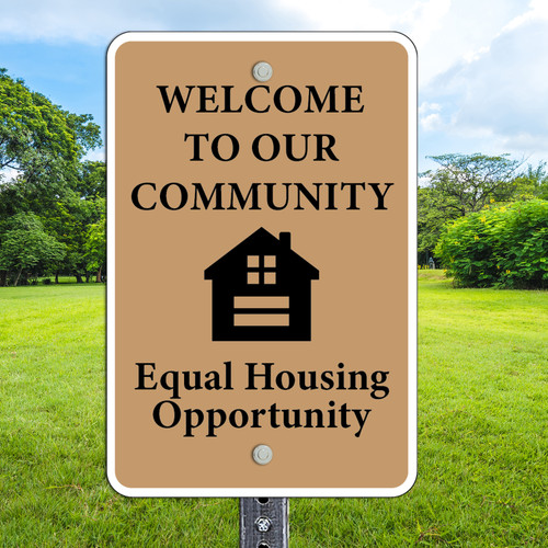 12"x 18" Aluminum Sign: Equal Housing