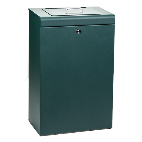 Aluminum Waste Can with Locking Chute