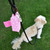 Pink Paw Duffel Poop Bag Dispenser with Pink Citrus Scented Tie Handle Dog Waste bags with Adjustable Hook- and-Loop Strap and Metal Carabiner Clip On Leash with Dog Sitting