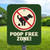10"x 12" Aluminum Sign: Poop Free Zone