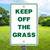 12"x 18" Aluminum Sign: Keep Off Grass