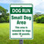 12"x 18" Aluminum Sign: Dog Run Small