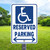 12"x 18" Aluminum Sign: Handicap Reserved Parking Arrows