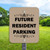10"x 12" Aluminum Sign: Future Resident Parking (Blk)