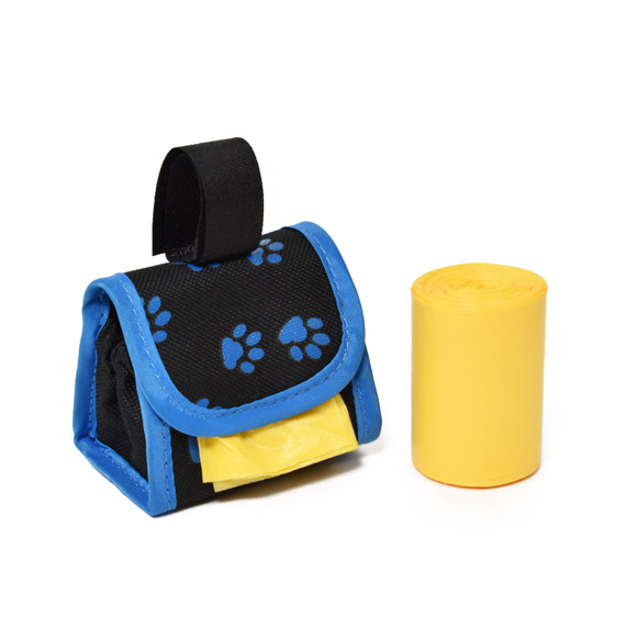 Blue Paw Pouch Waste Bag Holder