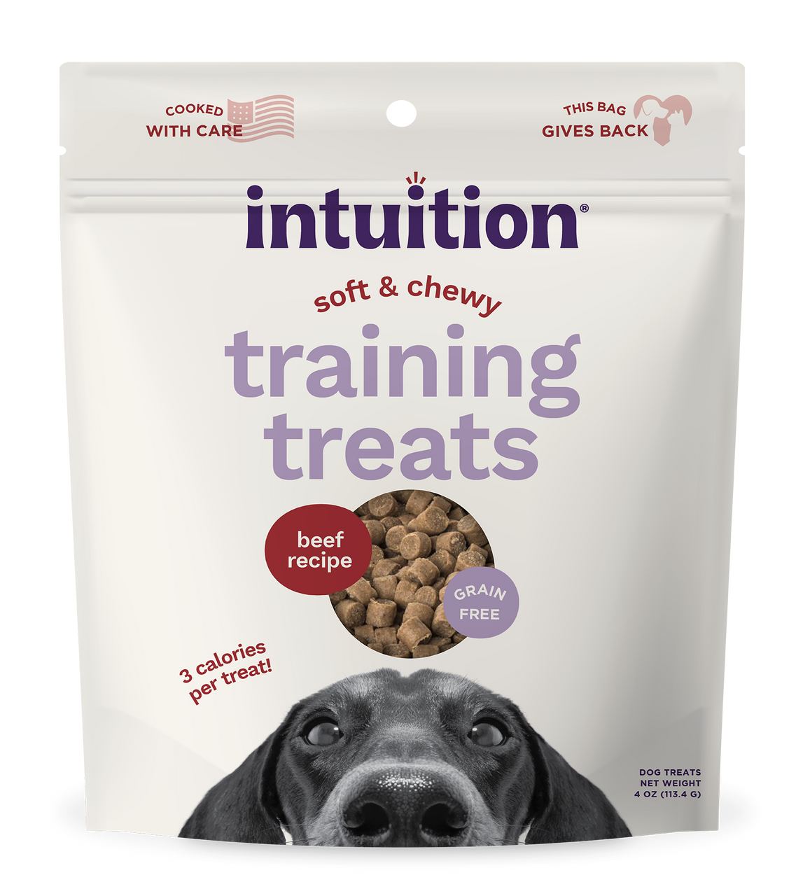 Intuition Beef Recipe GrainFree Soft & Chewy Training Treats for Dogs