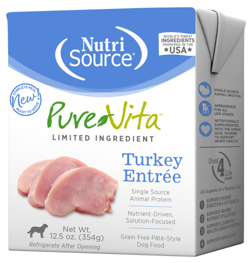 Nutrisource Pure Vita Limited Ingredient Turkey Entrée Wet Dog Food