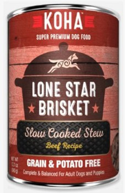 Koha Lone Star Brisket Slow Cooked Stew Beef Recipe Canned Dog Food