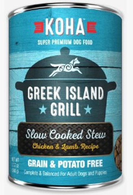 Koha Greek Island Grill Slow Cooked Stew Chicken & Lamb Canned Dog Food