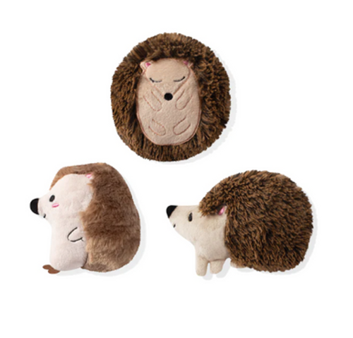 Pet Fringe Studio Hedgehogs Plush Mini Dog Toys 3 pk