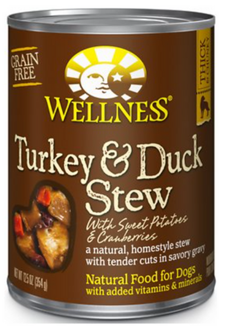 Wellness Turkey & Duck Stew With Sweet Potatoes & Cranberries Grain-Free Canned Dog Food