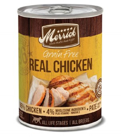 Merrick Grain-Free 96% Real Chicken Dinner Canned Dog Food