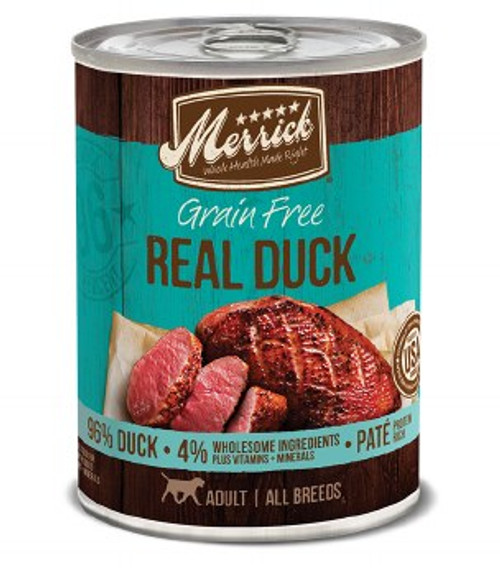Merrick Grain-Free 96% Real Duck Dinner Canned Dog Food