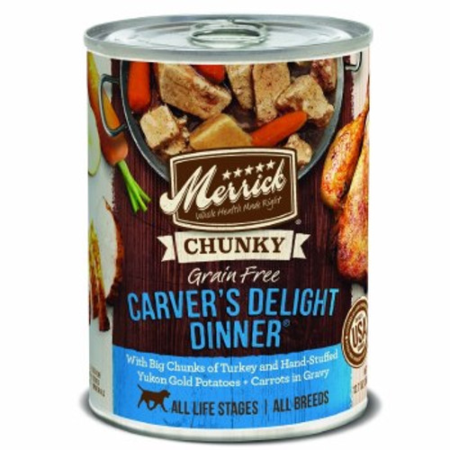 Merrick Chunky Carver's Delight Dinner Grain-Free Canned Dog Food