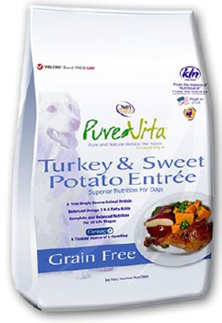 Nutrisource Pure Vita Turkey & Sweet Potato Entrée Grain-Free Dry Dog Food