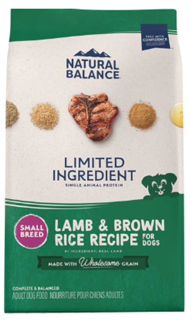 Natural Balance L.I.D. Limited Ingredient Diets Lamb & Brown Rice Small Breed Bites Recipe Dry Dog Food