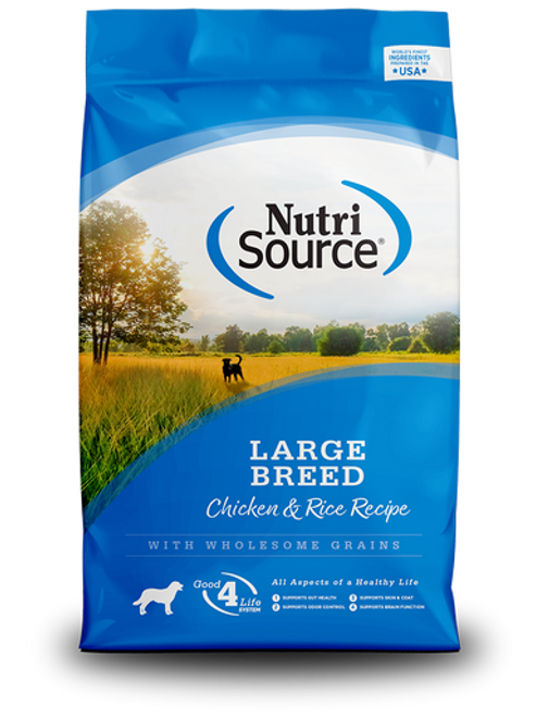 Nutrisource Chicken & Rice Large Breed Dry Dog Food 26 lb