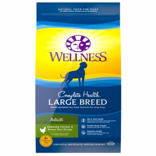 Wellness Complete Health Large Breed Adult Chicken & Brown Rice Recipe Dry Dog Food 15 lb
