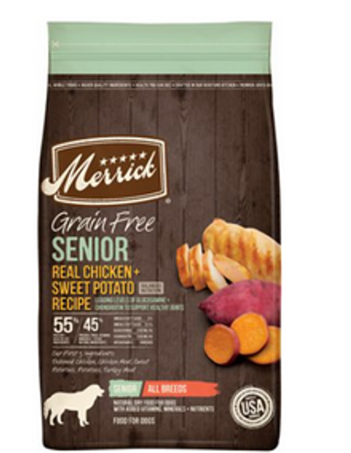 Merrick Grain-Free Senior Real Chicken & Sweet Potato Recipe Dry Dog Food 22 lb