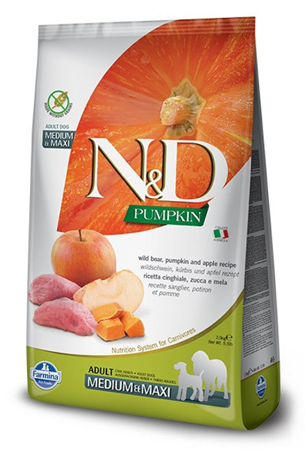 Farmina Pumpkin Boar & Apple Adult Medium & Maxi Grain-Free Dry Dog Food 26 lb