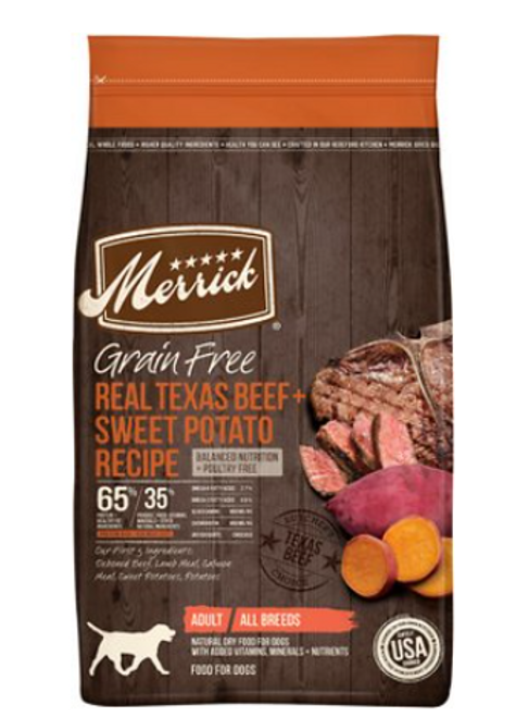Merrick Grain-Free Adult Real Texas Beef & Sweet Potato Recipe Dry Dog Food