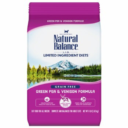 Natural Balance L.I.D. Limited Ingredient Diets Green Pea & Venison Formula Grain-Free Dry Cat Food 8 lb