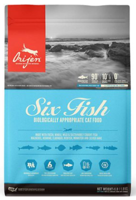 Orijen Six Fish Biologically Appropriate Grain-Free Dry Cat Food