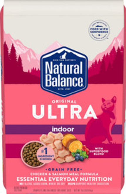 Natural Balance Original Ultra Indoor Chicken & Salmon Meal Grain-Free Dry Cat Food 15 lb