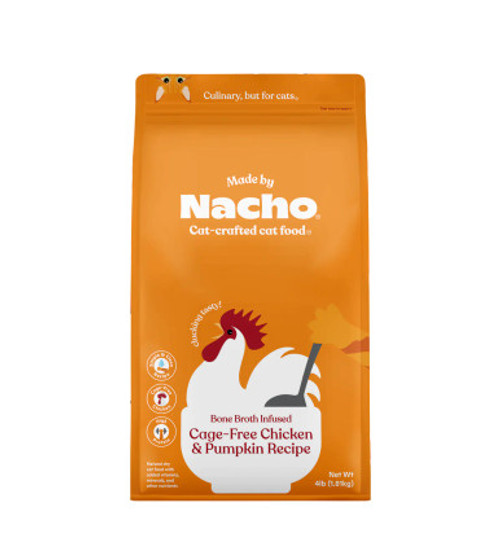 Made By Nacho Bone Broth Infused Kibble Cage-Free Chicken & Pumpkin Recipe Dry Cat Food 4 lb