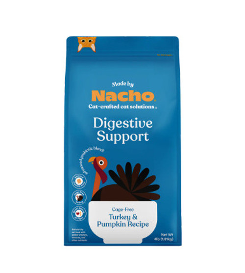 Made By Nacho Digestive Support Cage-Free Turkey & Pumpkin Recipe Dry Cat Food 4 lb