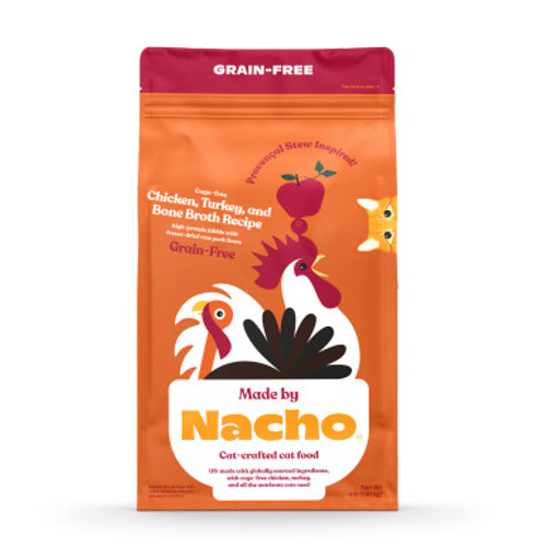 Made By Nacho Grain-Free Provencal-Style Chicken, Turkey & Bone Broth Recipe Dry Cat Food 4 lb