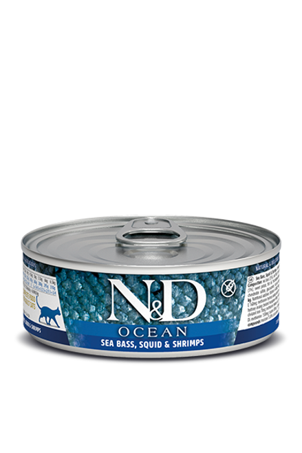 Farmina N&D Ocean Sea Bass, Squid & Shrimp Stew Canned Cat Food