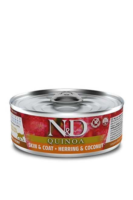 Farmina N&D Quinoa Skin & Coat Herring Recipe Canned Cat Food