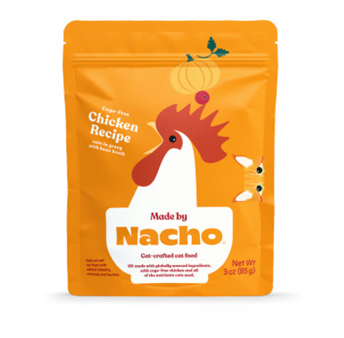 Made By Nacho Cage-Free Chicken Recipe Cuts in Gravy with Bone Broth Wet Cat Food Pouch