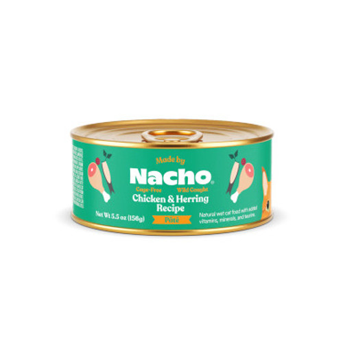 Made By Nacho Grain-Free Cage-Free Chicken & Wild Caught Herring Pate Recipe Canned Cat Food