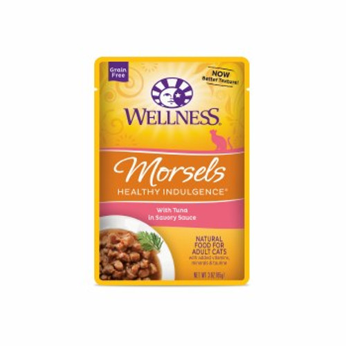 Wellness Healthy Indulgence Morsels with Tuna in Savory Sauce Wet Cat Food Pouch