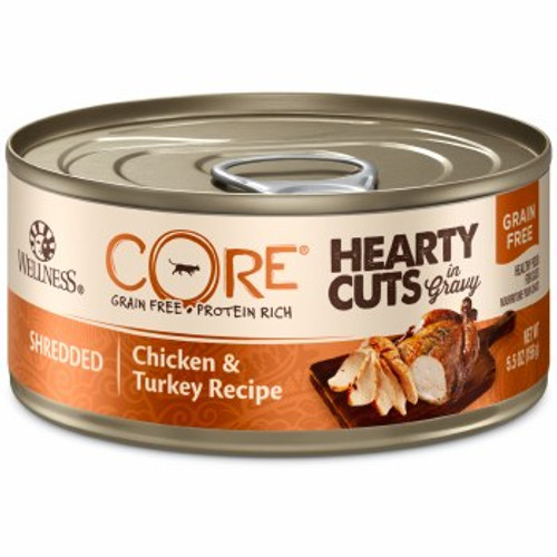 Wellness CORE Hearty Cuts Chicken & Turkey Recipe Grain-Free Canned Cat Food