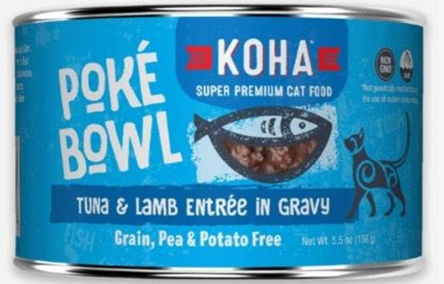 Koha Poke Bowl Tuna & Lamb Entrée in Gravy for Adult Cats