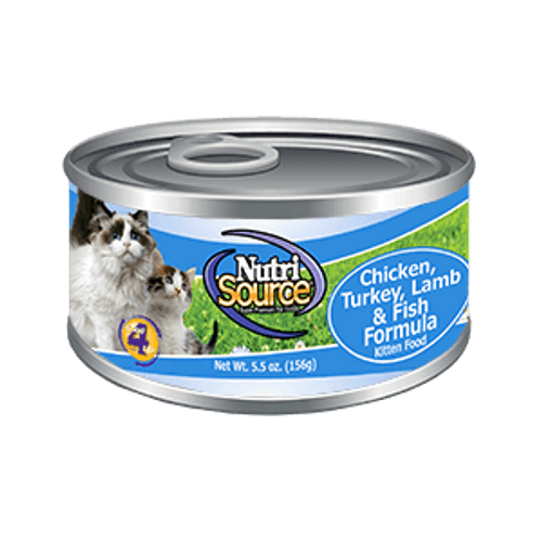 Nutrisource Cat & Kitten Chicken, Turkey, Lamb, & Fish Formula Canned Cat Food