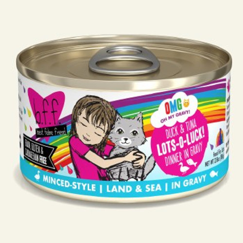 Weruva B.F.F. Oh My Gravy! Lots-O-Luck! Duck & Tuna Dinner in Gravy Canned Cat Food