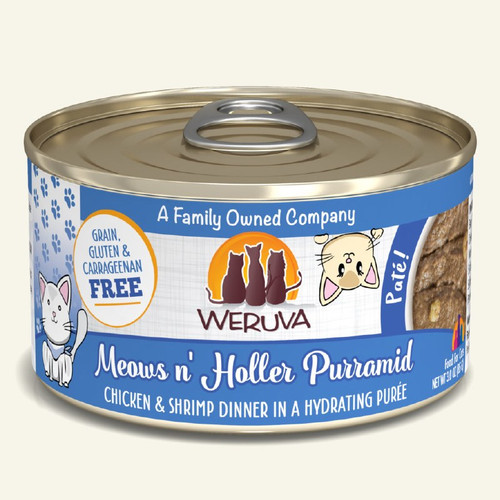 Weruva Classic Meows n' Holler Purramid Chicken & Salmon Grain-Free Canned Cat Food