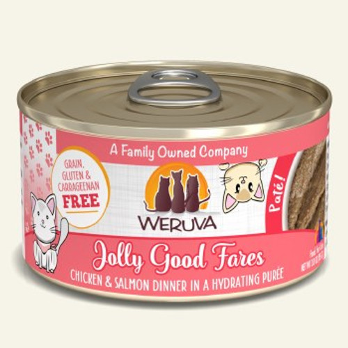 Weruva Classic Jolly Good Fares Chicken & Salmon Pate Grain-Free Canned Cat Food