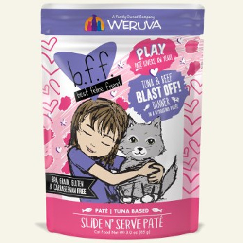 Weruva B.F.F. Play Pate Lovers Tuna & Beef Blast Off Wet Cat Food Pouch